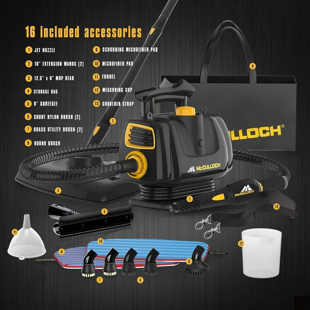 MC1270 Portable Power Cleaner with Floor Mop, Variable Steaming, 16-Piece Accessory Set