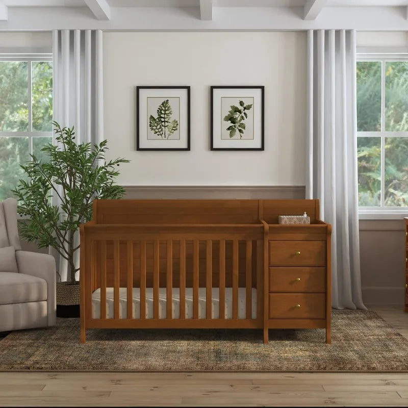 4-in-1 Convertible Crib and Changer Combo