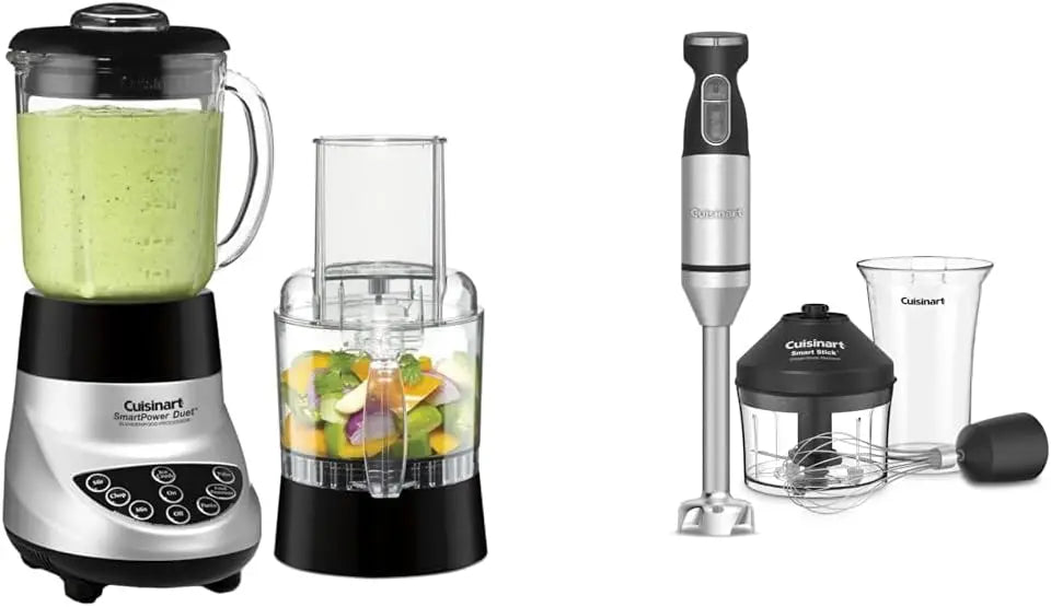 CUISINART BFP-703BC Smart Power Duet Blender/Food Processor Brushed Chrome 3 Cup