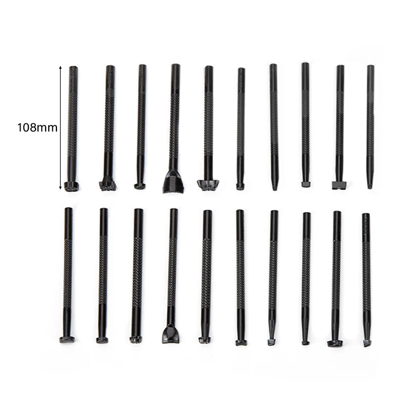 WUTA Leather Stamping Tools Skin Stamps Kit Carving 20Pcs Patterns Craft Embossing Punch Set