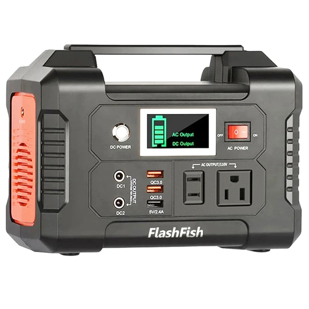 FlashFish E200 151Wh Power Station 200W Pure Sine Wave Solar Generator, 40800 mAh Battery/AC/DC/USB