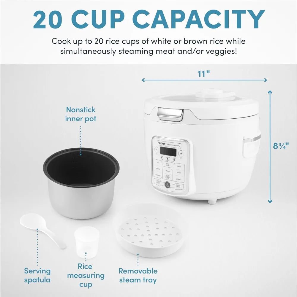 Professional 20-Cup(cooked) / 4Qt. Digital Rice Cooker/Multicooker, Programmable Digital Control