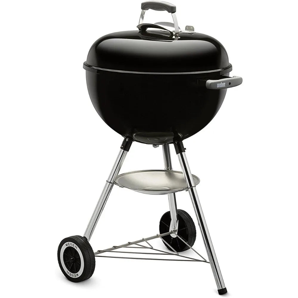 Weber Original Kettle 18 Inch Charcoal Grill, Black Camping/Pizza Oven Outdoor