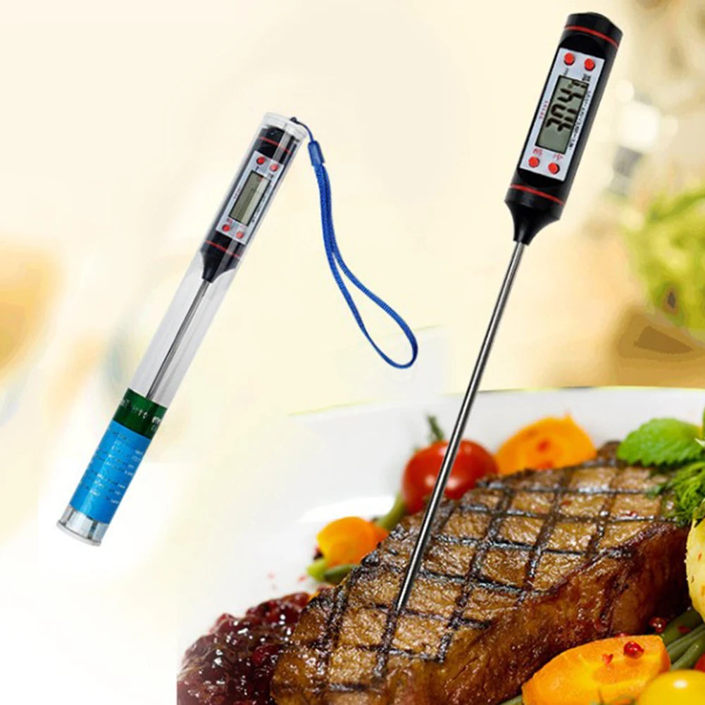 1-10pcs Oil Thermometer Digital Meat Temperature Meter Kitchen Needle Food Thermometer - My Store