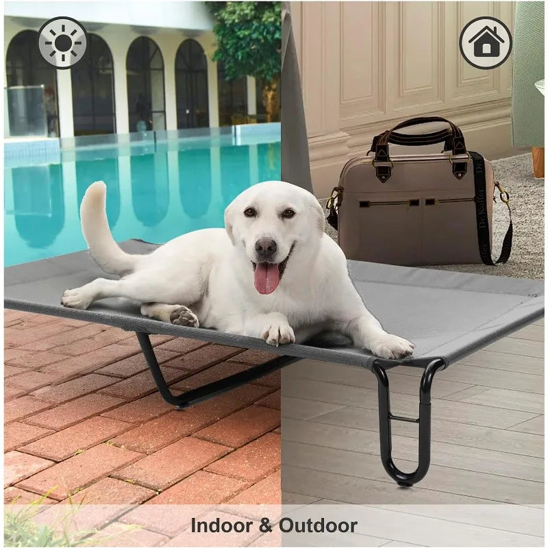 Elevated Outdoor Dog Bed -  Large Dogs ,XL, Waterproof Raised Dog Bed Easy to Assemble