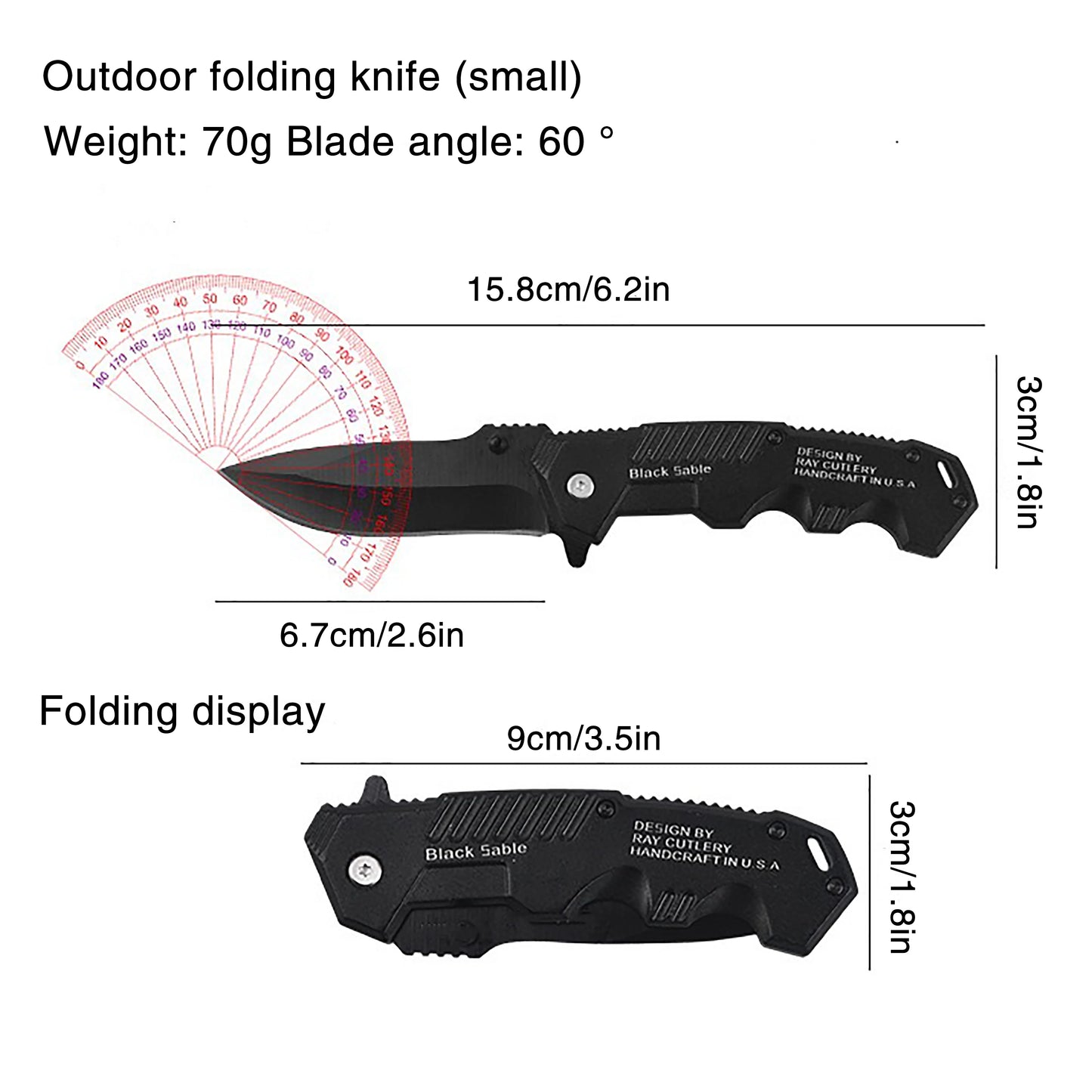 Folding knife, pocket knife with pocket clip, stainless steel blade knife, Edc knife