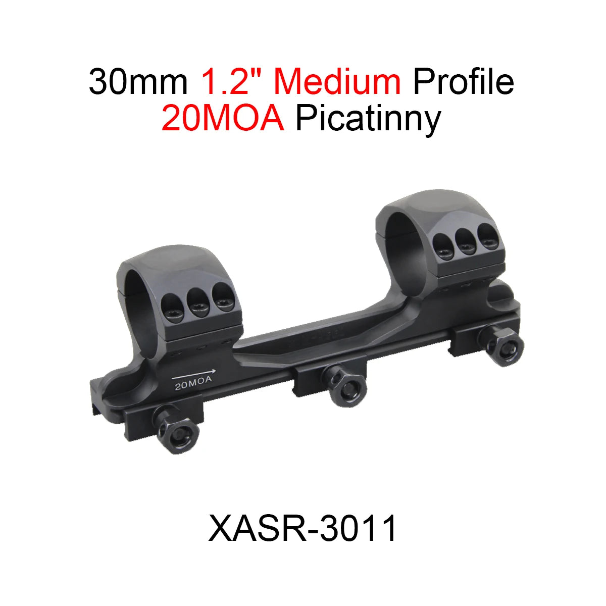 Vector Optics X-ACCU 30/34mm Dovetail & Picatinny Rings Mount 0/20 MOA Type/CNC Machined 9mm/20mm