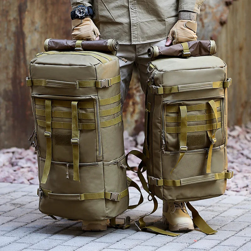 65L Military Tactical Backpack Men Travel Luggage Bag Sport Hunting Molle Camping Rucksacks