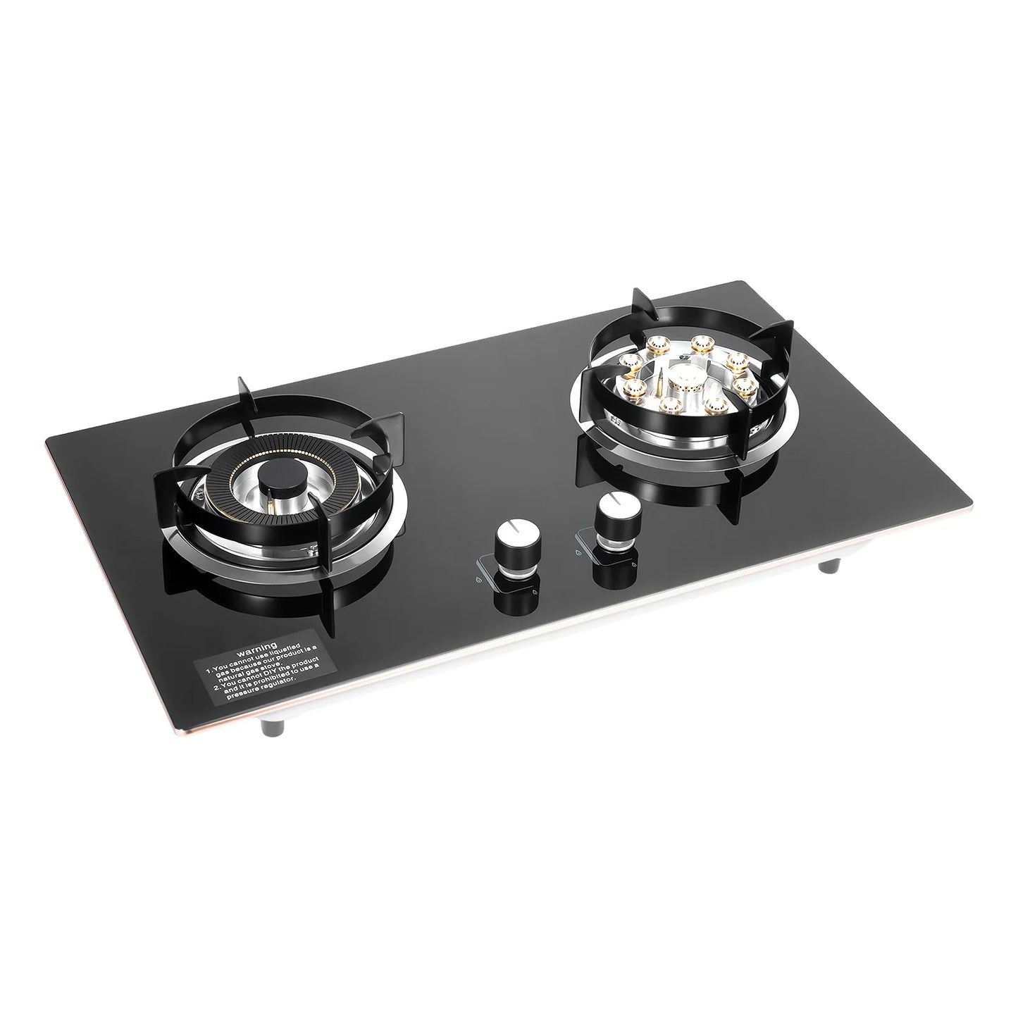 4.2KW+5.2KW Household Double Stove Hob Built in Gas Stove 2 Grade Dual-purpose Burner Natural Gas