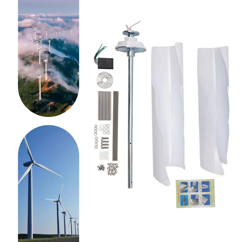 Generators Portable 12V 400W Vertical Levitation Axis Wind Turbine Generator w/ Controller MPPT