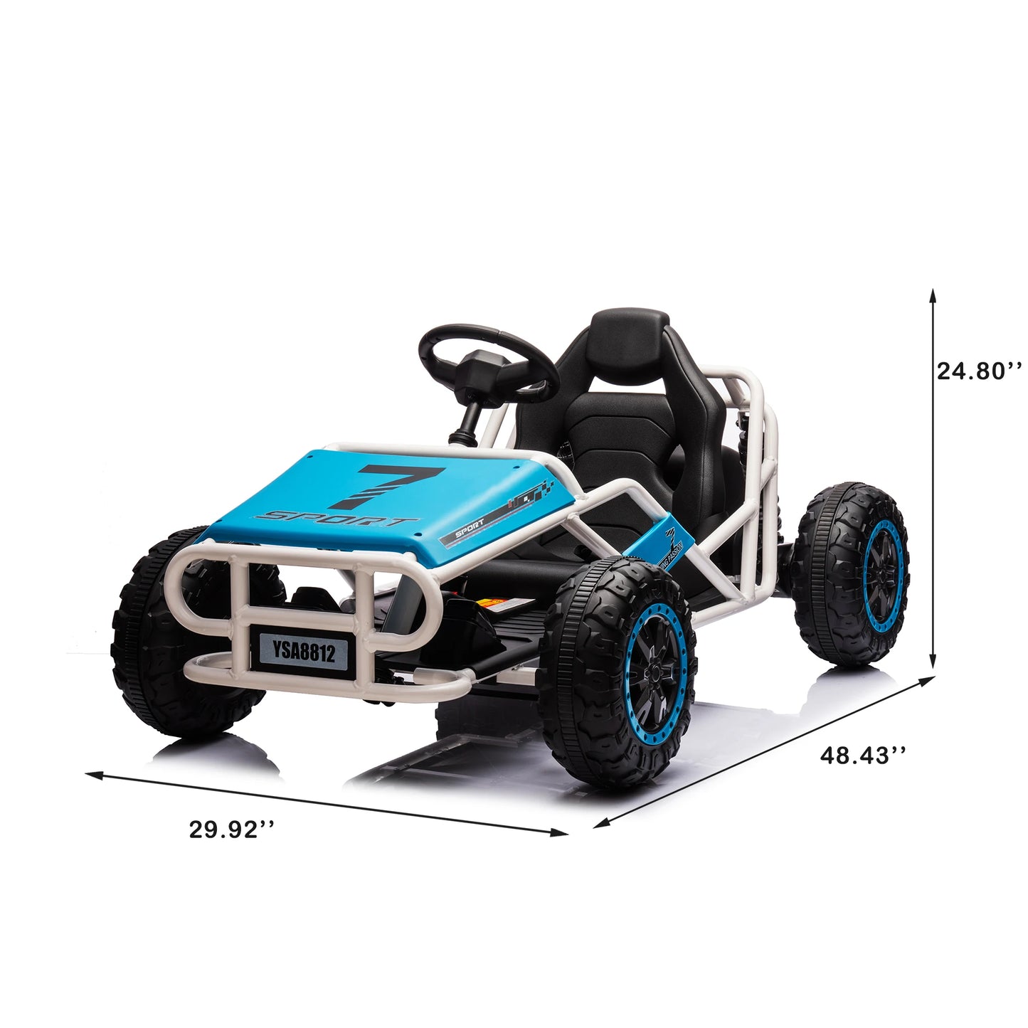 24V Ultimate Go-Kart, Ride-On/Big Kids/Ages 6+/2x200W Powerful Motor/6 MPH/Dirt Road Electric Car