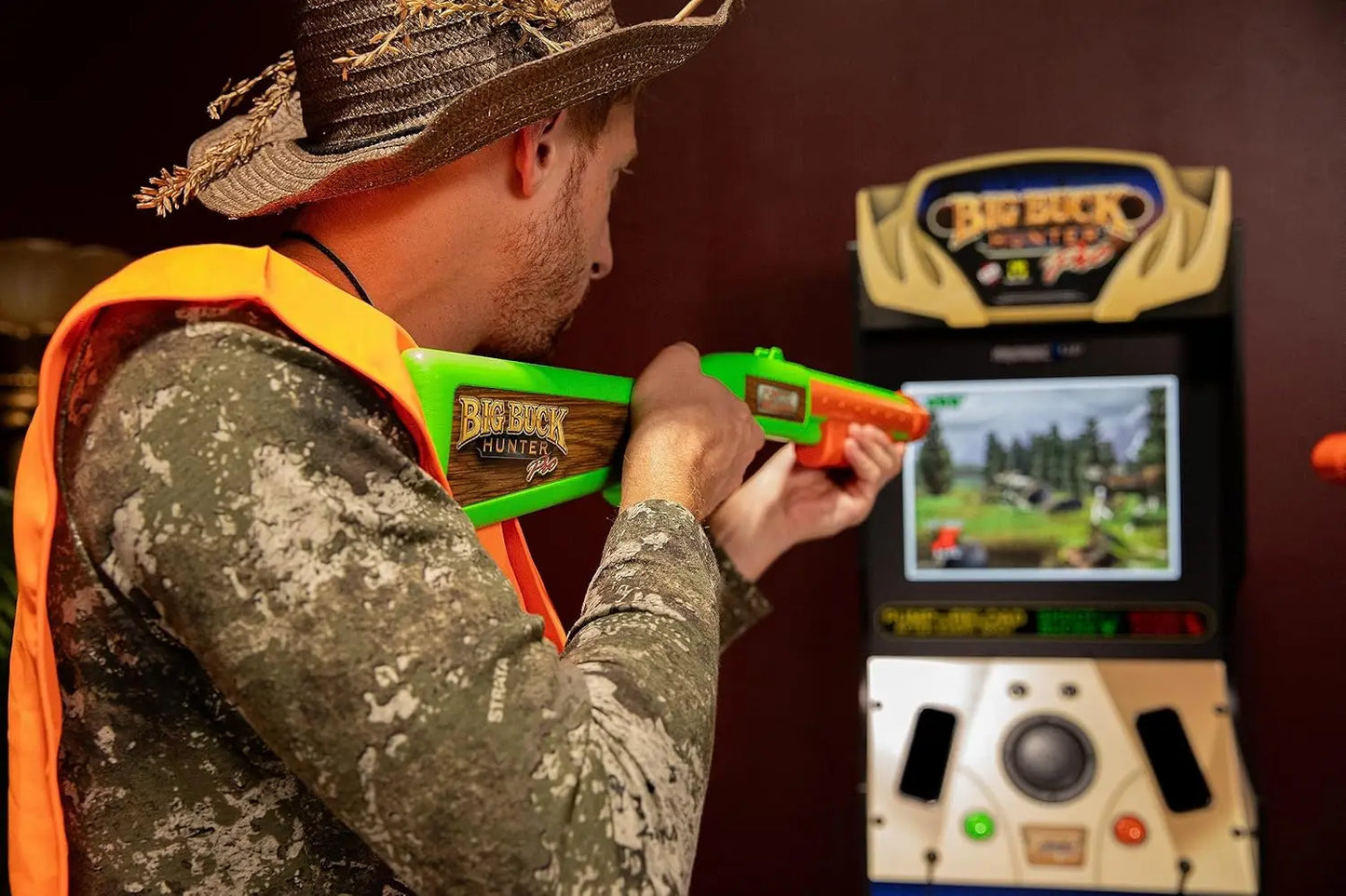 Big Buck Hunter Pro Deluxe Arcade Machine for Home, 5-Foot-Tall, 4 Classic Games, and 17-inch Screen