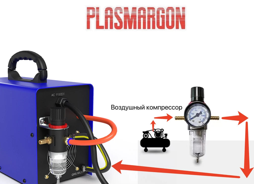 Plasmargon Plasma 65a  HF IGBT  Digital Control Anti-fall Air plasma cutting machine 110v 220v 18MM