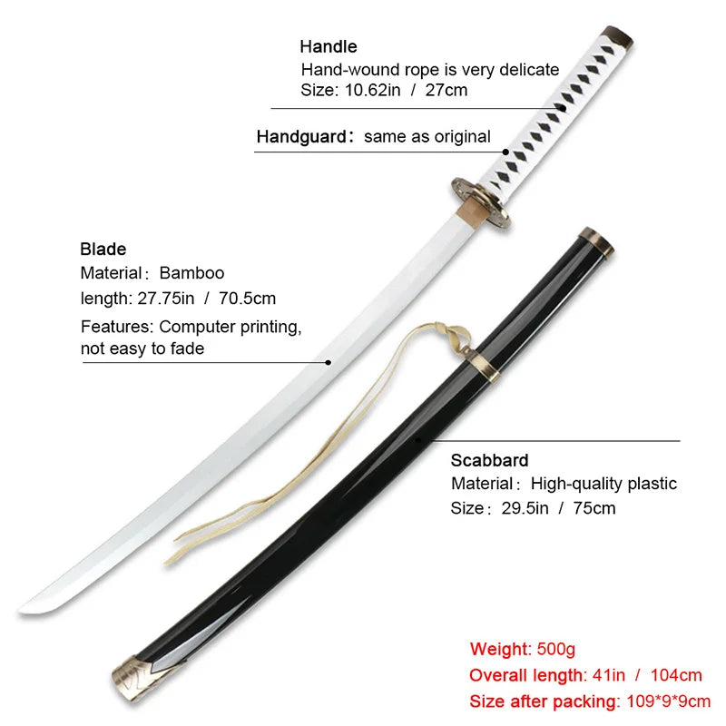 High quality Vergil Yamato 4 5 Katana Sword Wooden Cosplay/Dark Slayer Yama Sword w/belt and stand