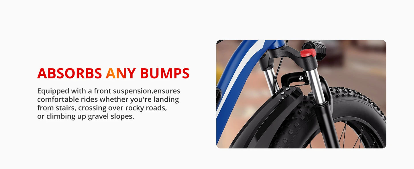 AMYET EB26 Electric Bike for Adults 1000W Electric Bicycle 48V 15AH/26" Fat Tire Mountain 31mph