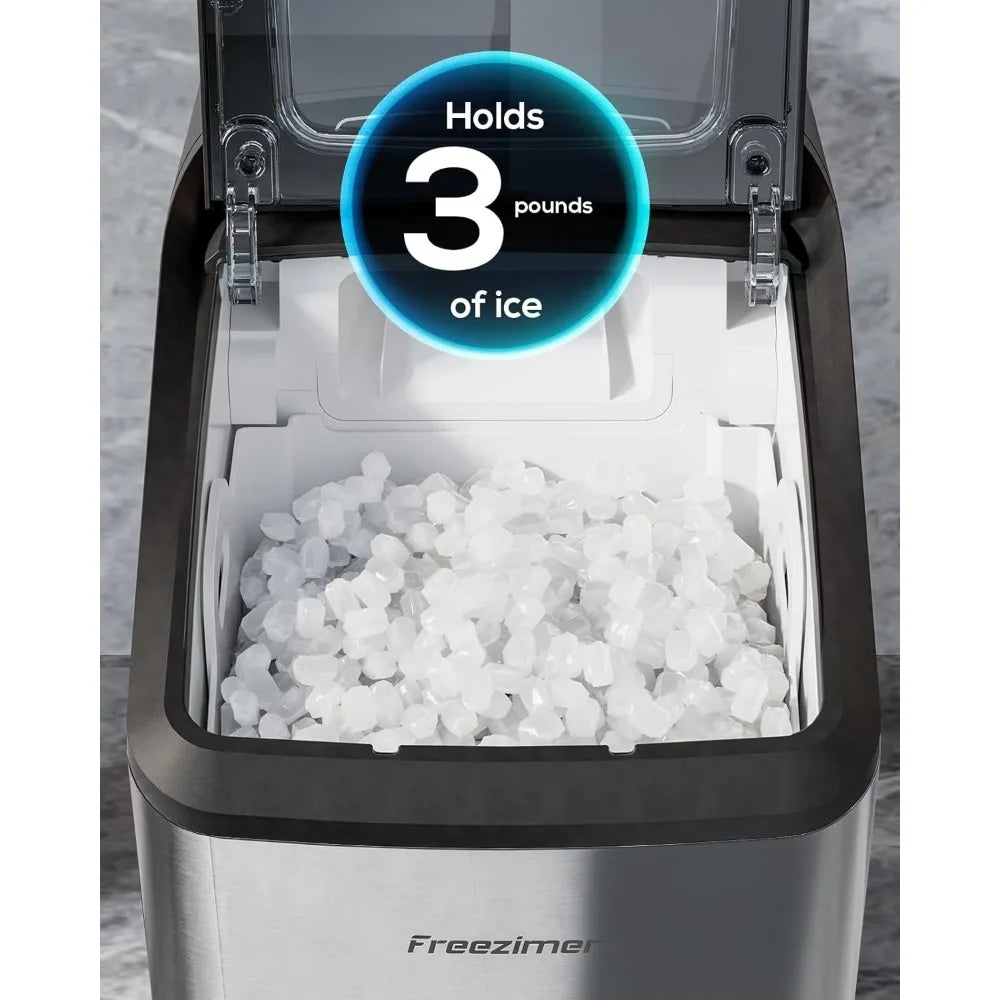 Nugget Ice Maker Machine Countertop Sonic Ice Kid Friendly| Pebble Ice Maker|Self Cleaning|40lbs/24h