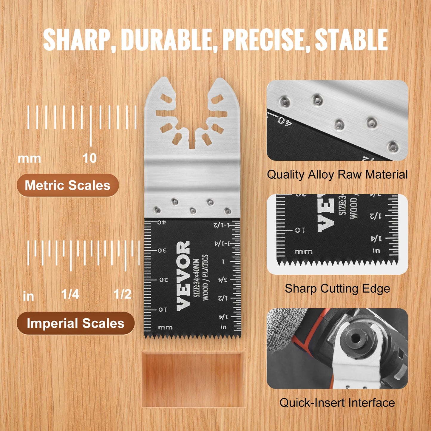 VEVOR 30PCS Multi Blade Kit Quick Release Oscillating Multi-Function Saw Blades Dewalt Craftsman