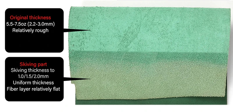 WUTA Full Grain Drum Dyed Vegetable Tanned Cowhide Skin Pre-cut Vachetta Leather Genuine Leather