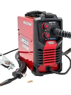 FC90 Flux Core Wire Feed Welder and Gun, 90 Amp, 120V, Inverter Power Source for Easy Operation