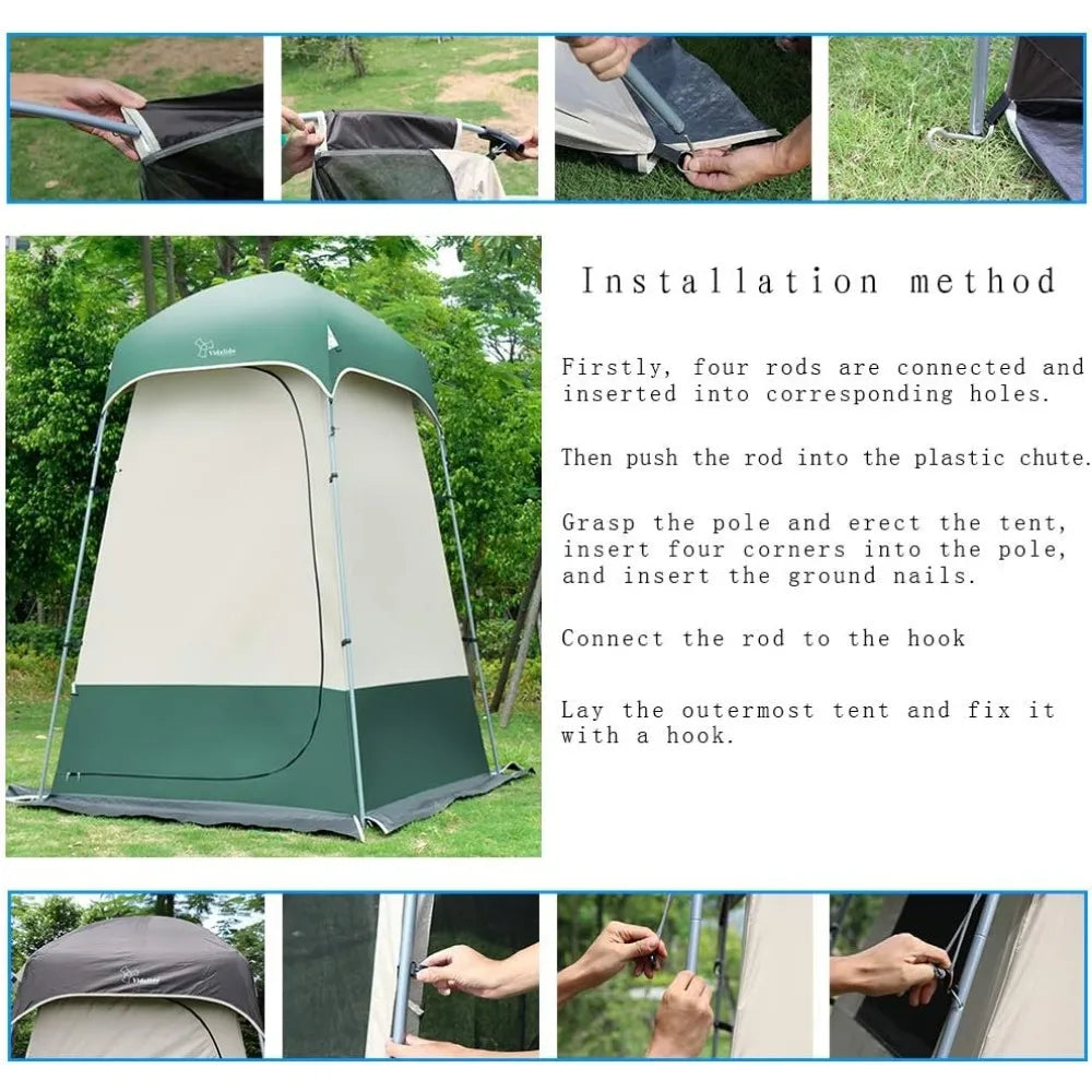 Outdoor Shower Tent Changing Room Privacy Portable Camping Shelter by VidaLife