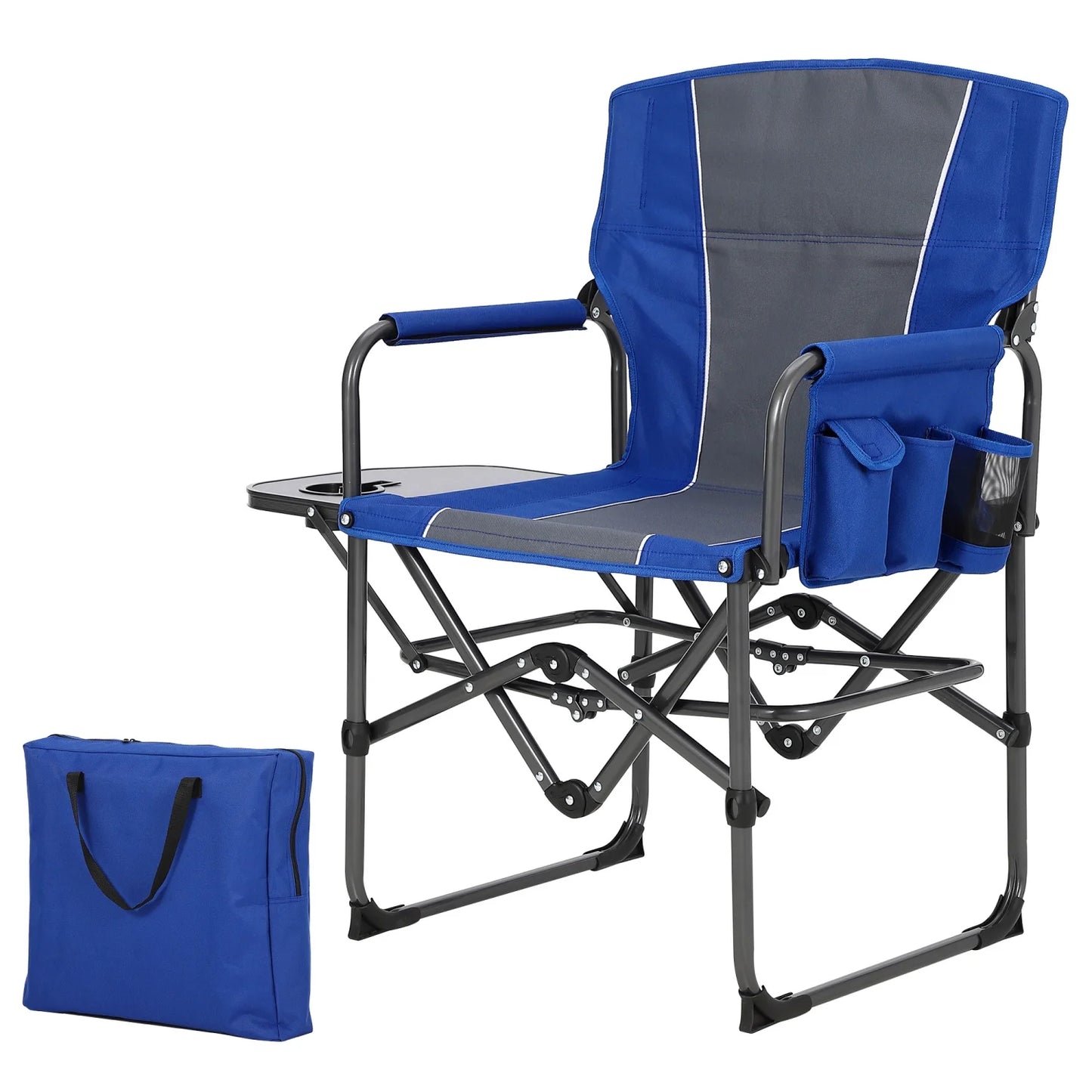 1 Pack / 2 Pack Oversized Heavy Duty Folding Directors Chair for Adults, 400 Lbs Capacity