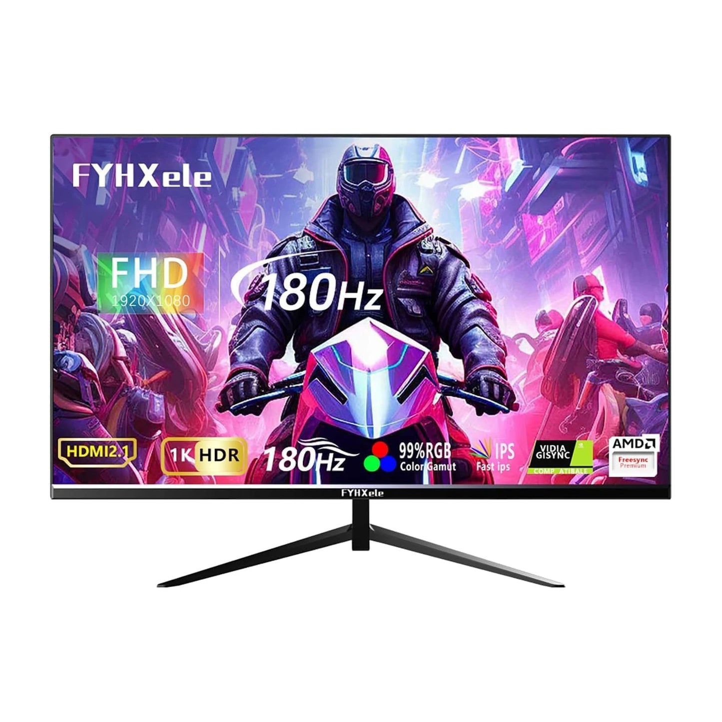 FYHXele 24Inch 180Hz Gaming Monitor 1K FHD Computer Display/ Eye Care Screen LCD HDR G-Sync VESA