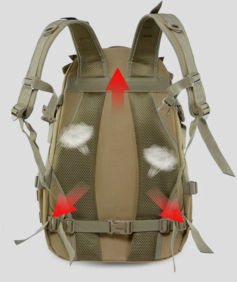 Military Tactical Backpack Men Assault Pack Army Molle Bag 25L 900D Waterproof Hiking Rucksack