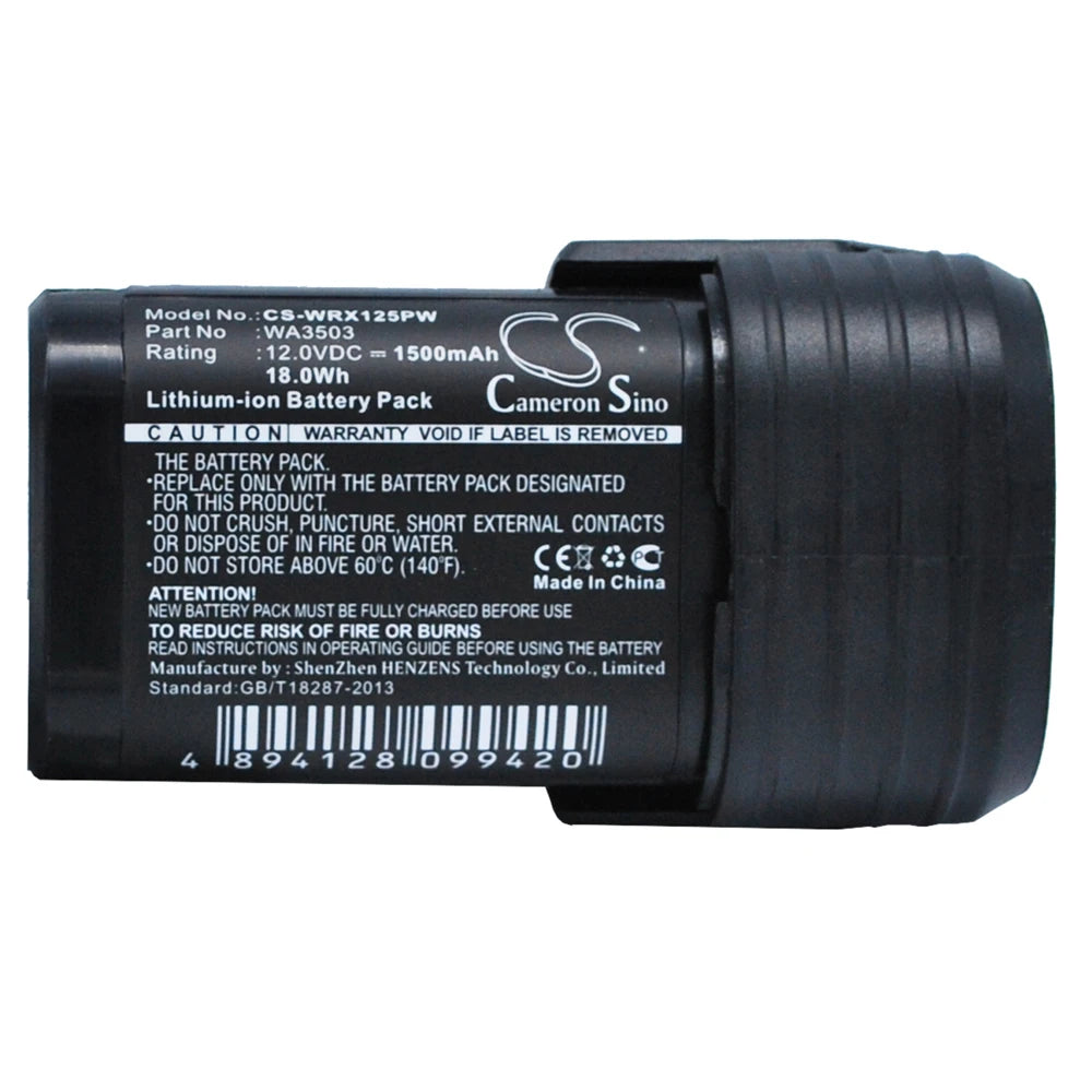 WORX1500mAh 12.0V/WX125.3 WX125.3 D-Lite WU288 WX125 WX125.1 WX125.4 WX125.5 WX125.6 WX125.7 WX125.M