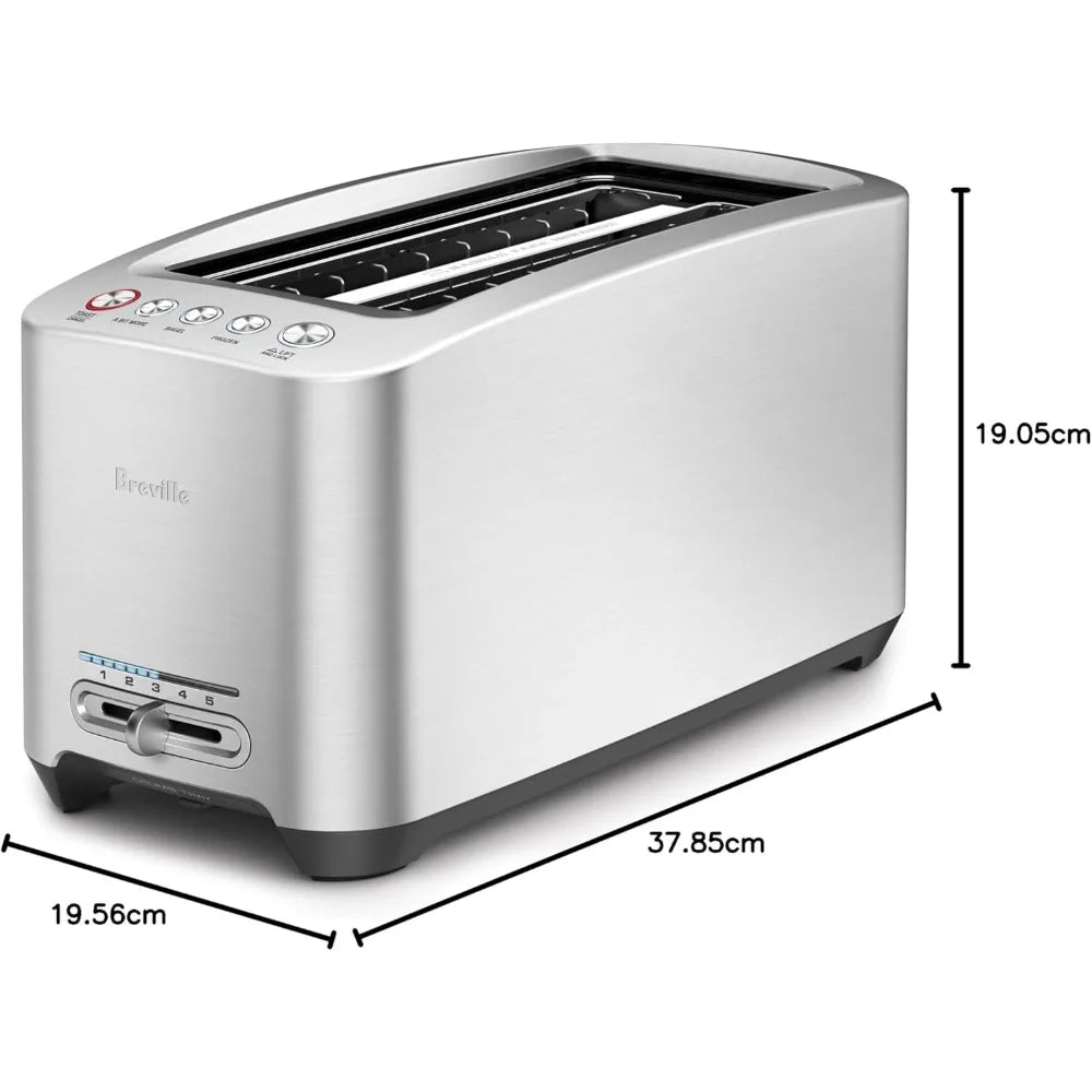 Breville Smart Toaster, 14.9 x 7.7 x 7.5 inches, Stainless Steel