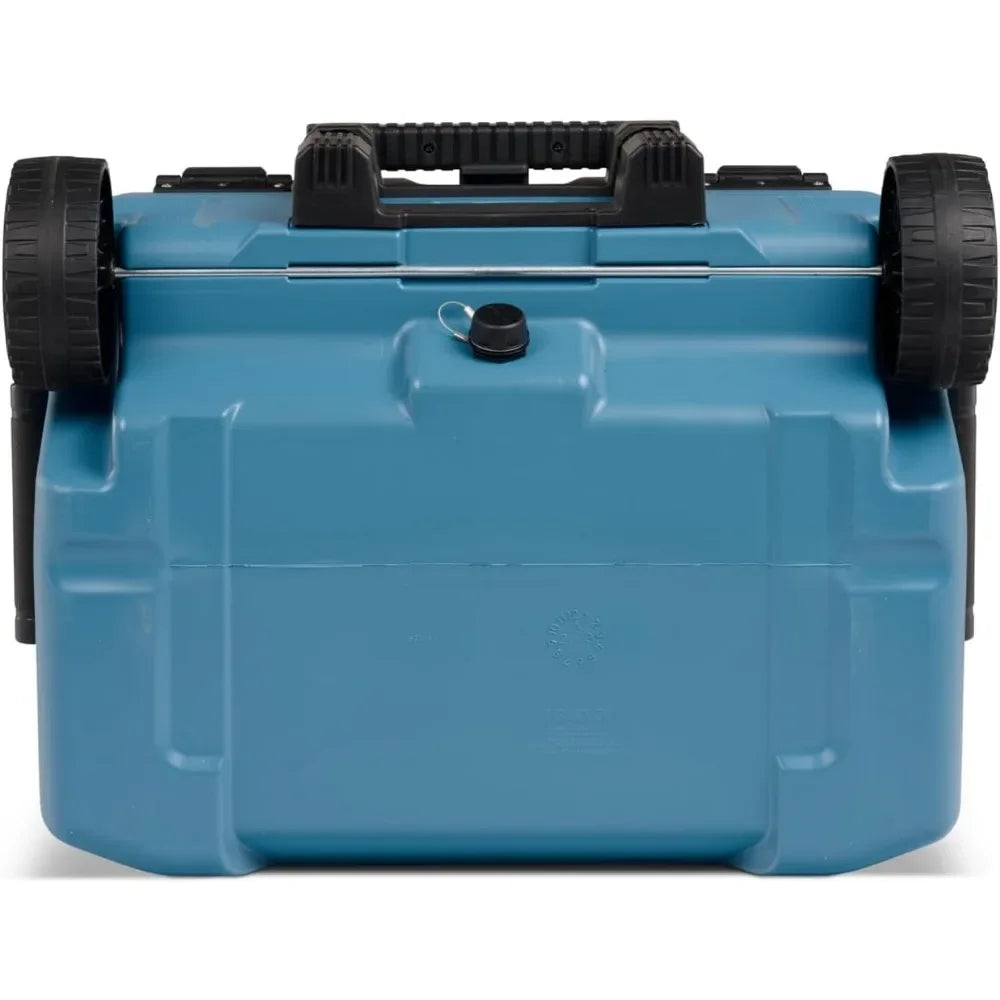 52 Qt Wheeled Coolers never-flat smooth-ride wheels Extra-thick 1.5-inch foam-insulated walls