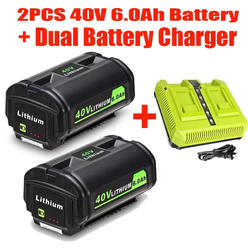 Ryobi OP40401 Battery 40V 6.0Ah Ryobi OP4026 OP4030 OP4050 OP4060A OP40201 OP40301 Batteries