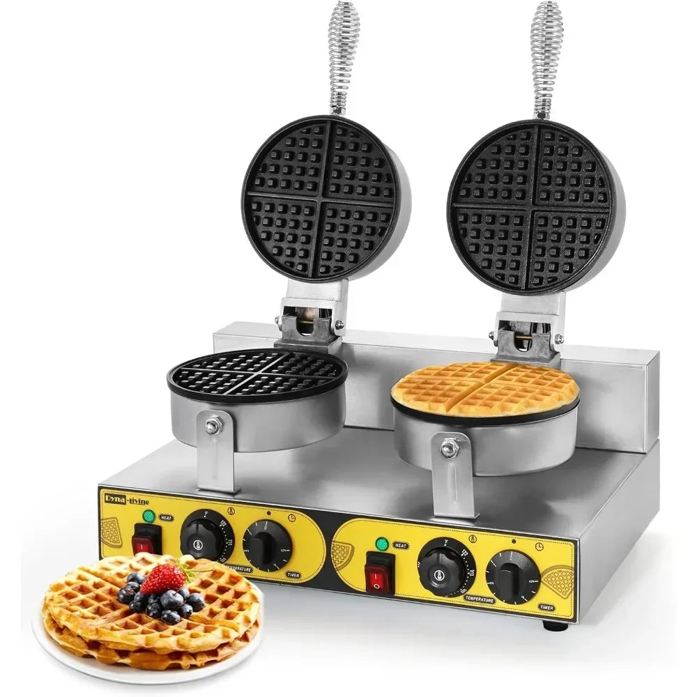 400W Non-Stick Commercial Waffle Maker Stainless Steel Waffle Iron Mac