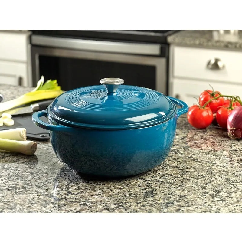 Enameled Cast Iron Round Dutch Oven, 6 Qt.,  Dutch Oven Cast Iron