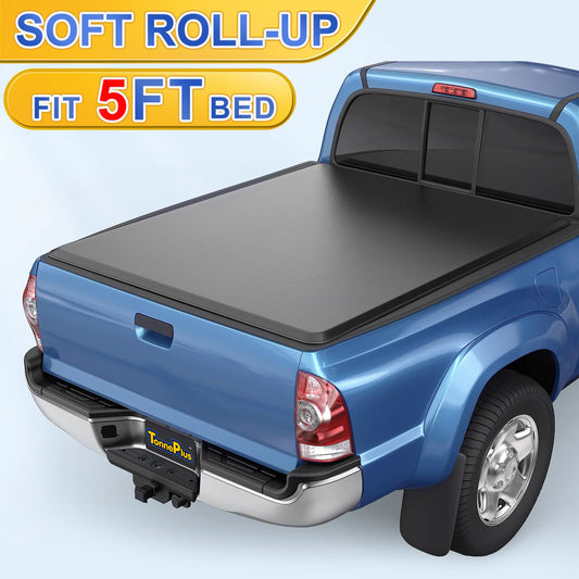 TonnePlus Soft Roll-Up Tonneau Cover Truck Bed Cover 2005-2015 Tacoma 5FT  5' (60.3")