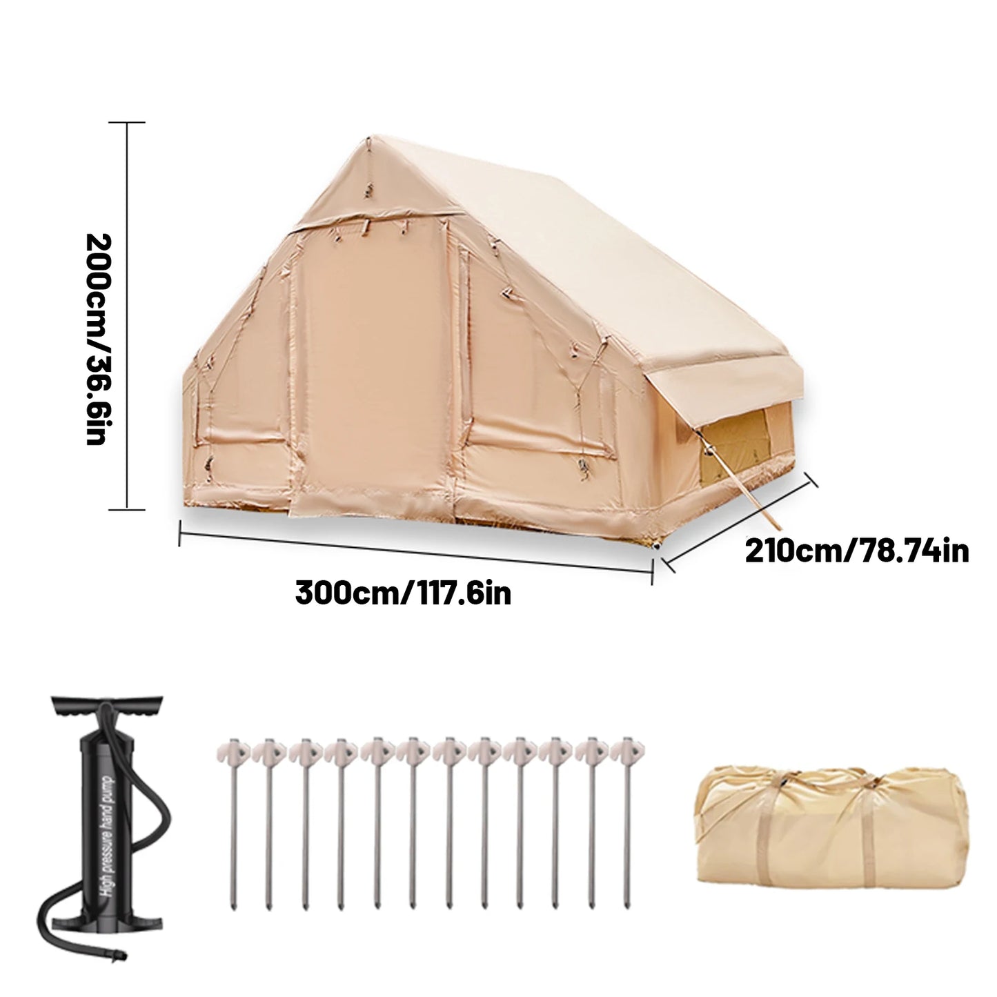 Inflatable Camping Tent Easy Setup Waterproof Windproof Outdoor Self-Supporting blow up tent