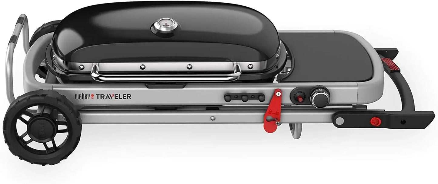 Weber-Traveler Portable Gas Grill, Black,