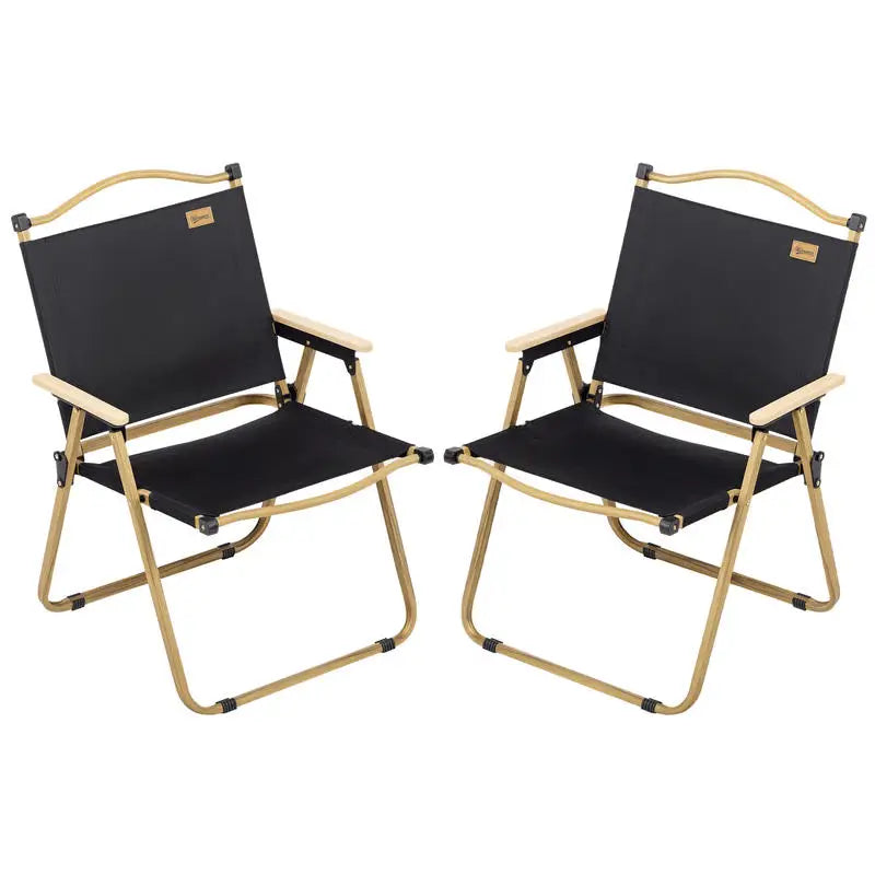 Set of 2 Camping Chair, Lightweight Folding Chair, Portable Armchairs