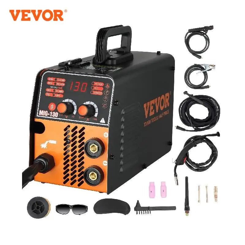 VEVOR MIG Welder 130A Portable Welding Machine 3 in 1 Combo MMA/MIG/LIFT TIG Flux Core Welder