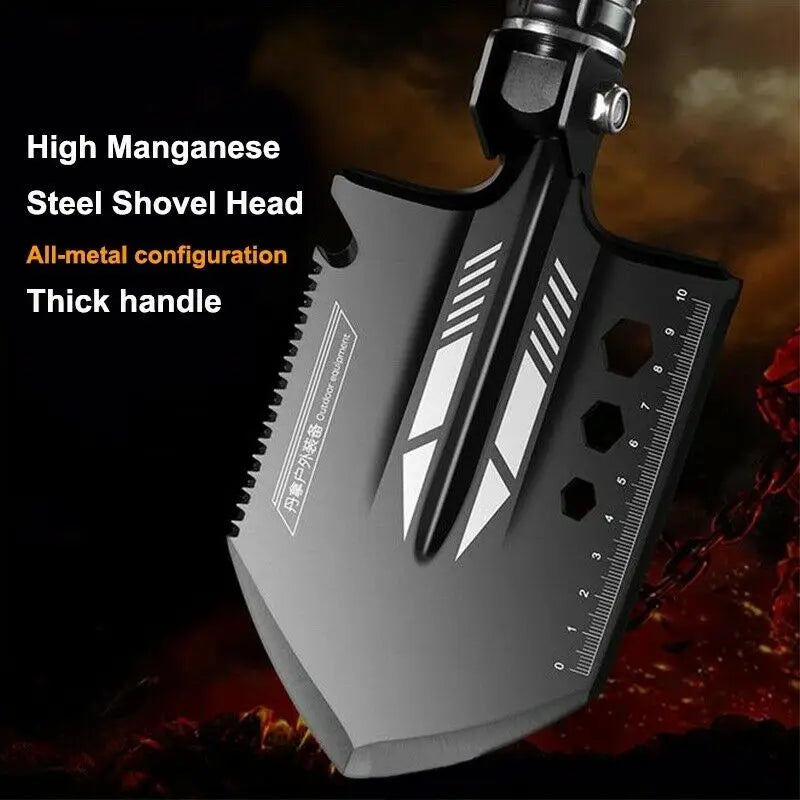 Folding Survival Shovel Set Tactical Military Spade Camping Hunting Self Defense Multi Tool Car Snow