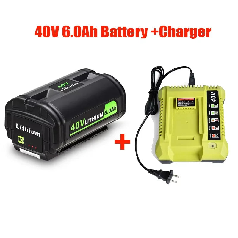 Ryobi OP40401 Battery 40V 6.0Ah Ryobi OP4026 OP4030 OP4050 OP4060A OP40201 OP40301 Batteries