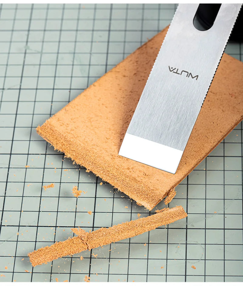 WUTA Design Professional Leather Thinning Knife Skiving, Round/Flat/Slanted Blade,Right/Left Handed