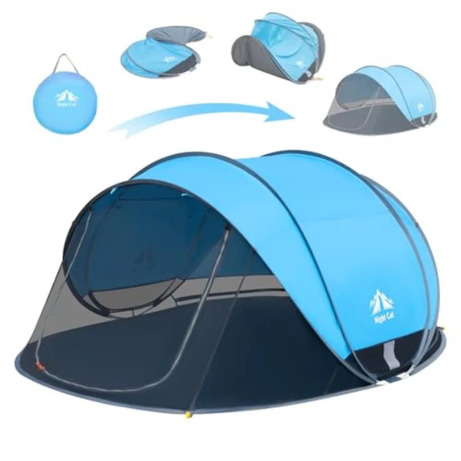 Pop-up Beach Tent: Large Sun Shade Shelter for 2-4 Persons Picnic Sport Activities