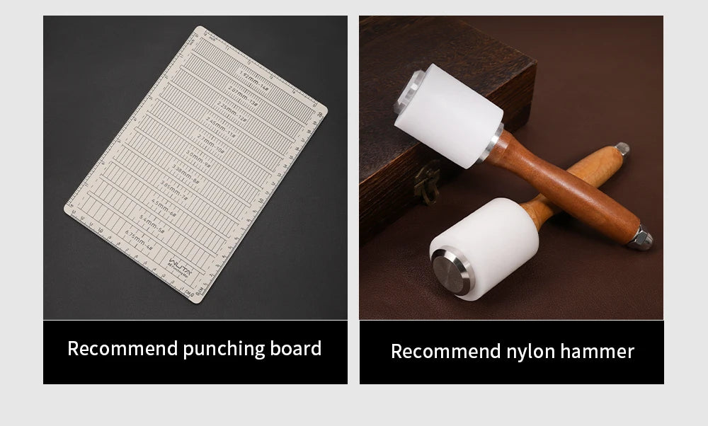 WUTA 1pc High Quality Sharp Leather Chisel French Style Pricking Iron /Polish-2.7/3.0/3.38/3.85mm