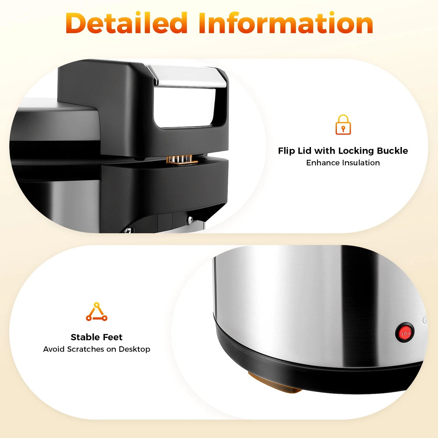 110W 110V Commercial Rice Warmer Insulation Rice Cooker Electric Rice Warmer 19L Rice Warmer