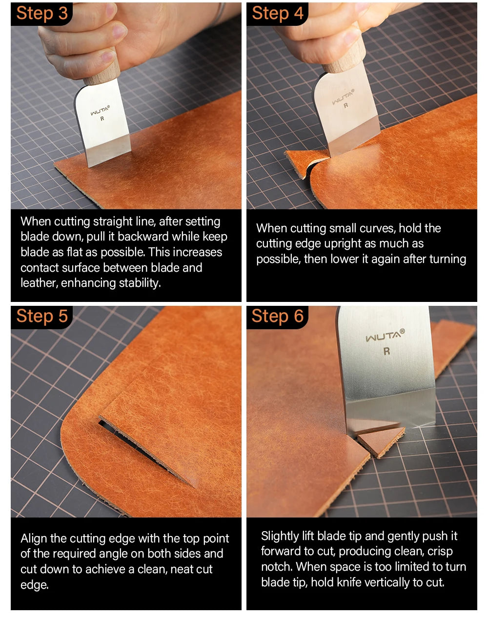 WUTA Professional Leather Craft Cutter DIY Cutting Sharping Thinning Skiving Tool Right/Left Handed