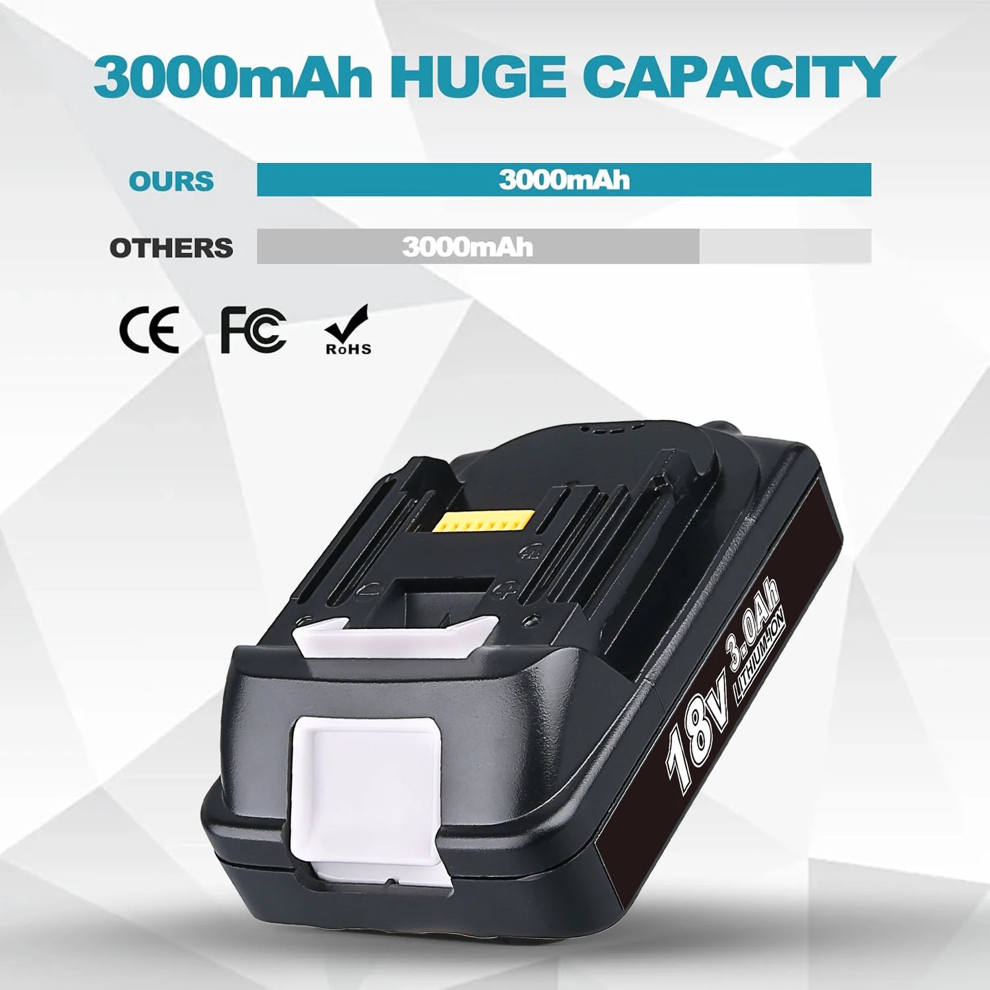 VANON 1/2/4Pcs 3.0Ah BL1830-Makita 18V BL1815 BL1850 BL1860 BL1890+DC18RC 14.4-18V 3A Charger