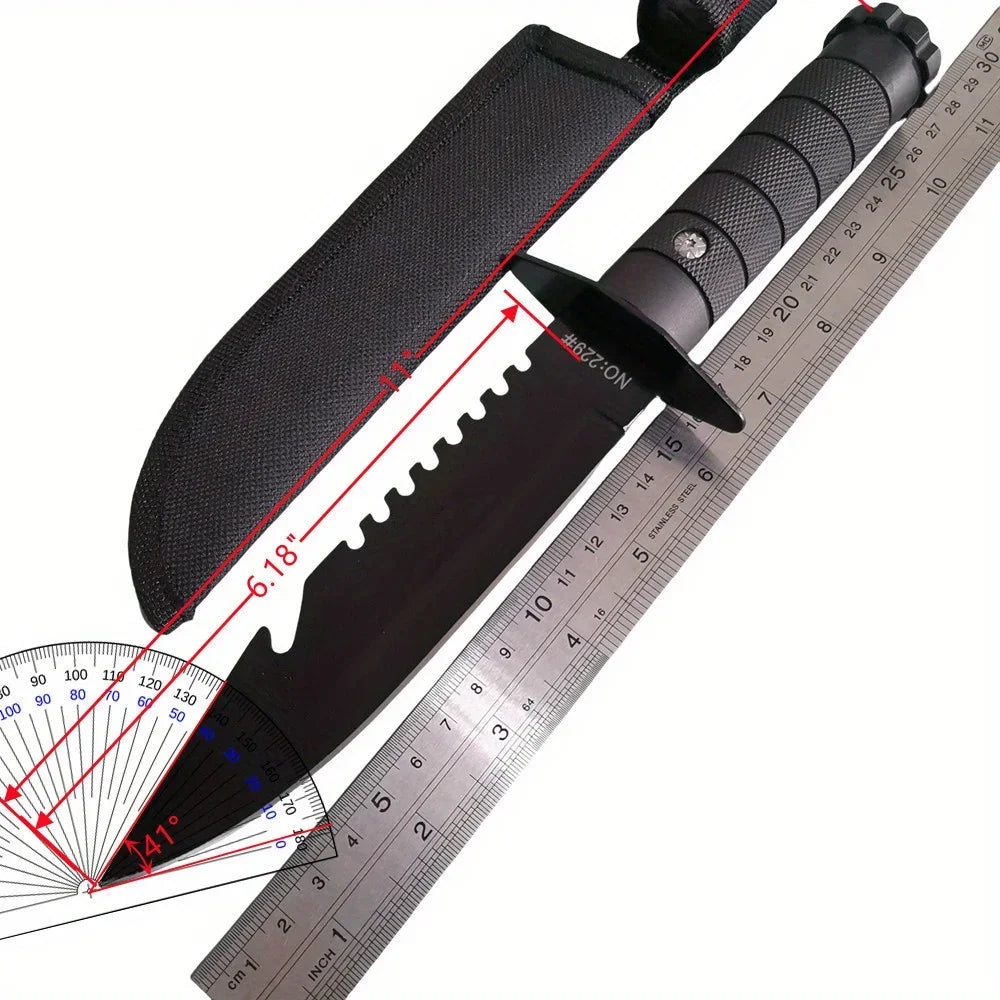 Ultra-Sharp Multi-Function Fixed Blade Tactical Knife - High Hardness All-in-One Portable Tool