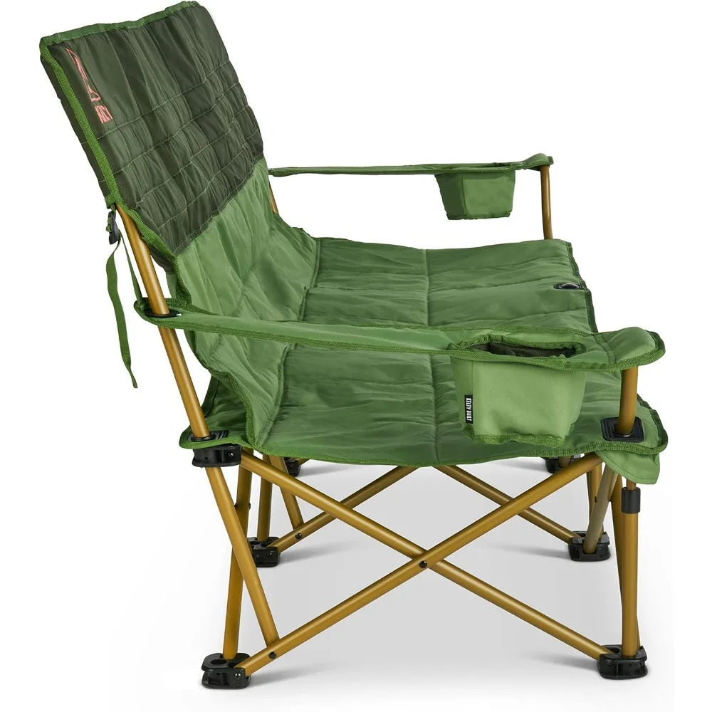 3 Person Capacity Camping Chair, Extra Large and Sturdy Bench for Campsites, Soccer Games