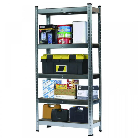 5 Tier Metal Galvanized Shelving Rack Standing Storage Shelving Unit Heavy Duty Organizer