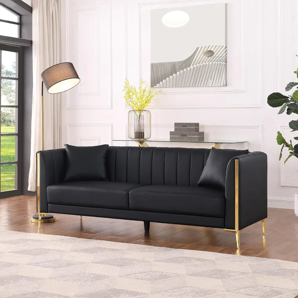 Living Room Sofa, couch features considerable resilience and durability, 78inch wide